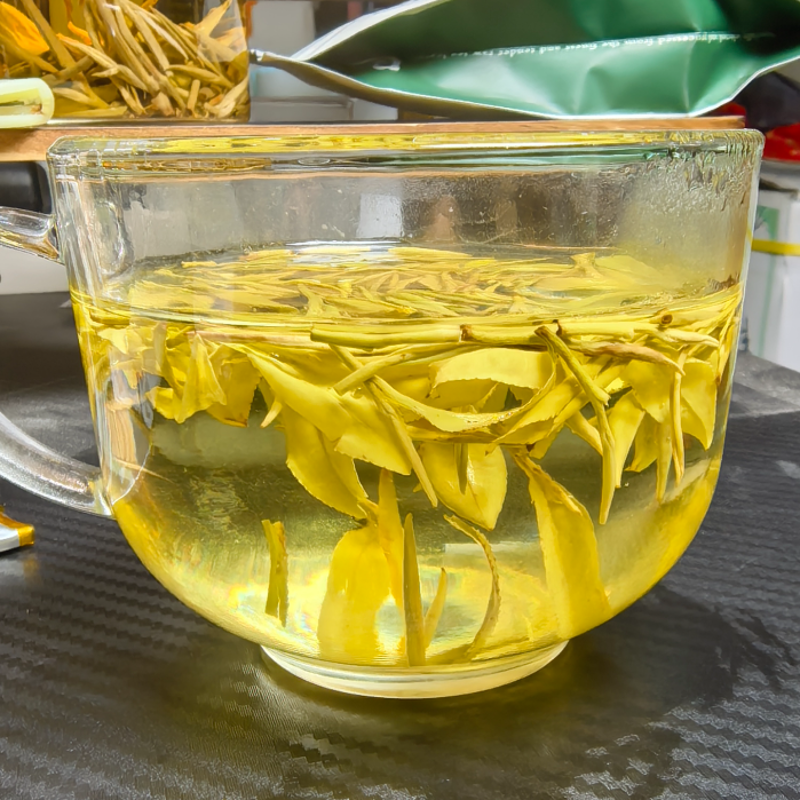 【黄金芽】J2绿茶条形明前嫩芽豆香栗香鲜爽回甘清雅耐泡口粮绿茶