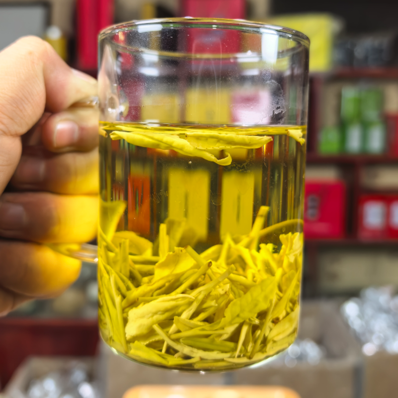 【黄金芽】H1绿茶条形明前嫩芽豆香栗香鲜爽回甘清雅耐泡口粮绿茶