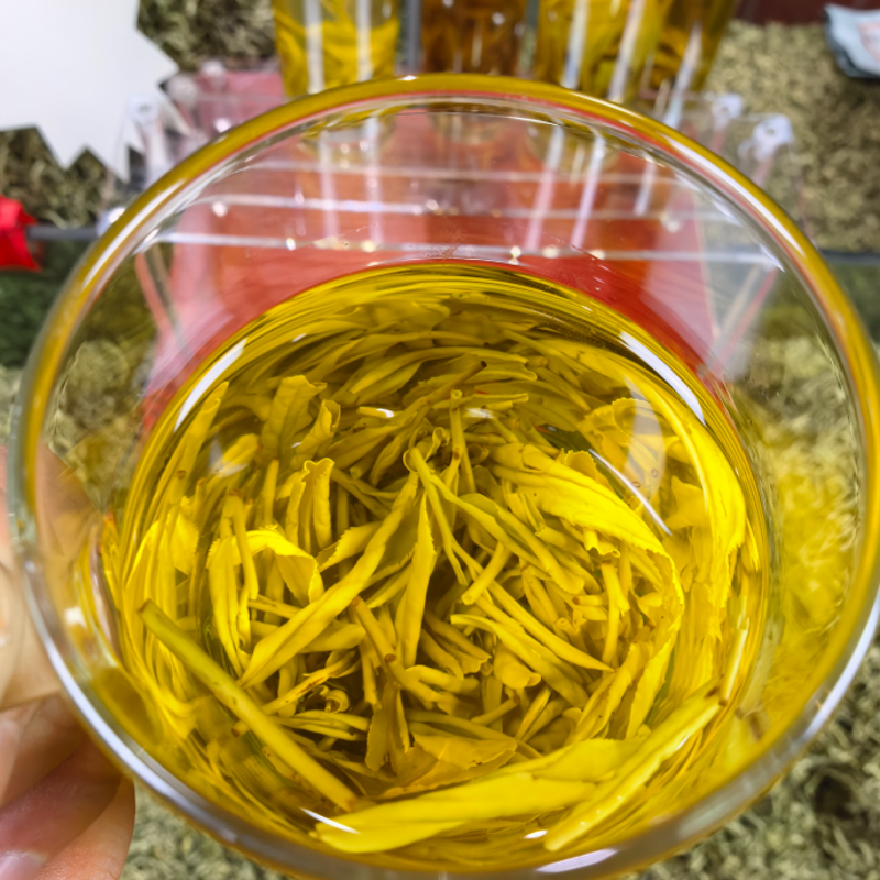 【黄金芽】H1绿茶条形明前嫩芽豆香栗香鲜爽回甘清雅耐泡口粮绿茶