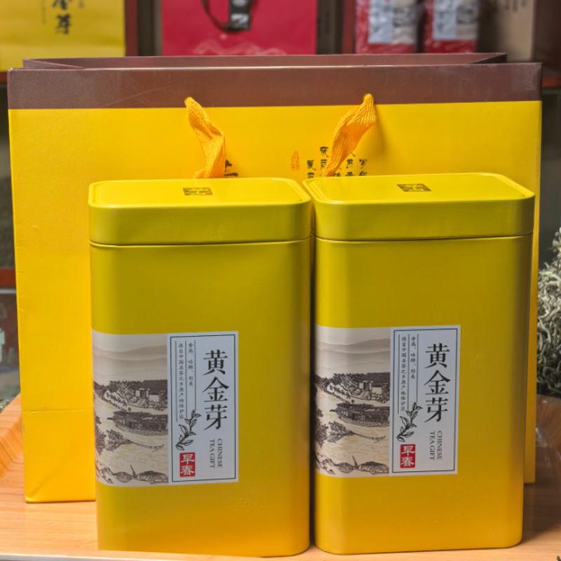 【黄金芽】H1绿茶条形明前嫩芽豆香栗香鲜爽回甘清雅耐泡口粮绿茶